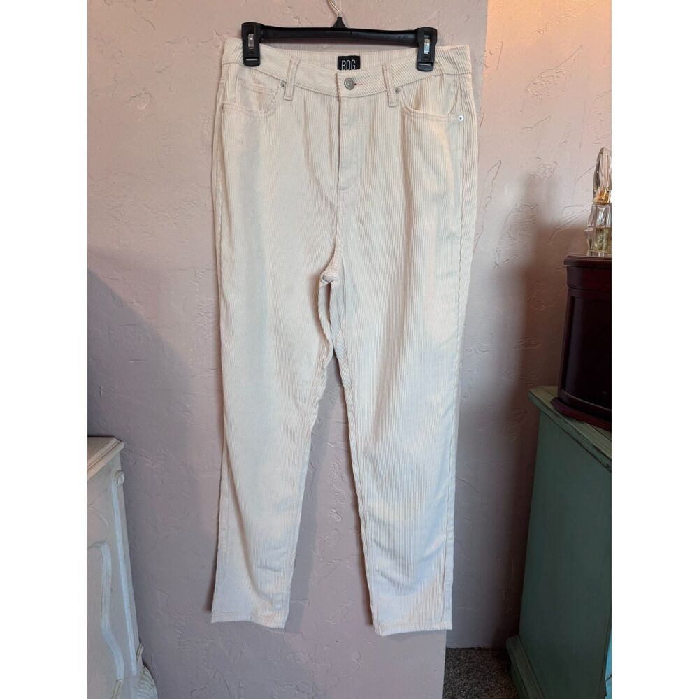 Urban Outfitters BDG Mom High-Rise Cream Corduroy Trousers Pants 29 UO - Picture 2 of 6